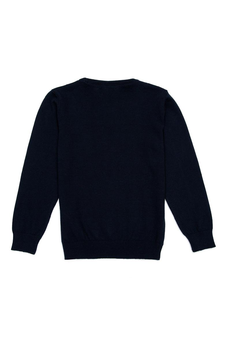 Erkek Çocuk Lacivert Bisiklet Yaka Triko Kazak - 50237155010