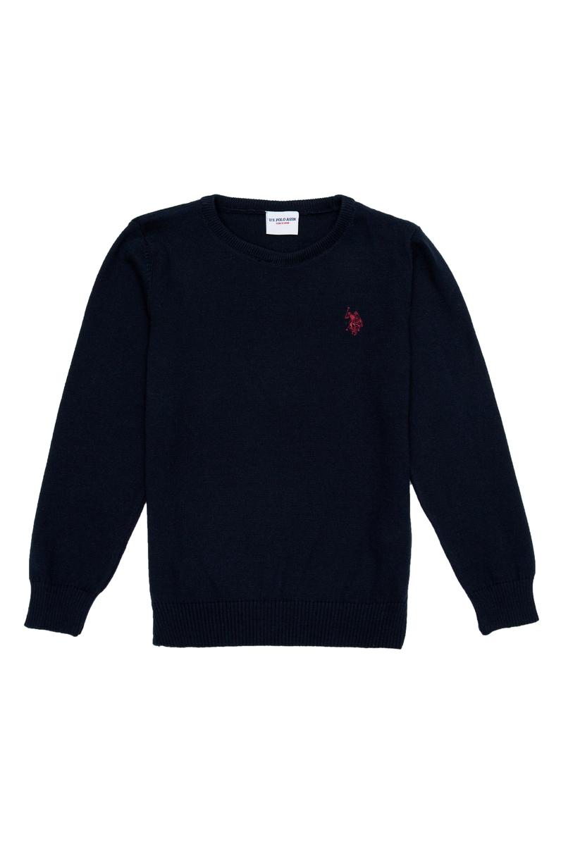 Erkek Çocuk Lacivert Bisiklet Yaka Triko Kazak