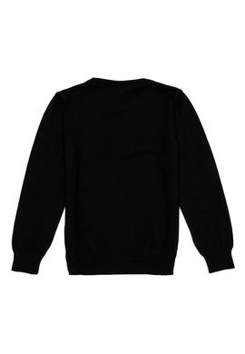 Erkek Çocuk Siyah Bisiklet Yaka Triko Kazak - 50237155014