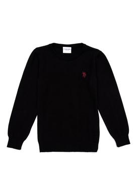 Erkek Çocuk Siyah Bisiklet Yaka Triko Kazak - 50237155014