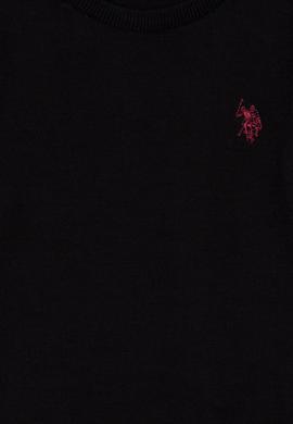 Erkek Çocuk Siyah Bisiklet Yaka Triko Kazak - 50237155014