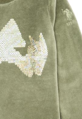 Çocuk Yeşil Bisiklet Yaka Sweatshirt - 50240637012