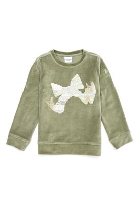 Çocuk Yeşil Bisiklet Yaka Sweatshirt - 50240637012