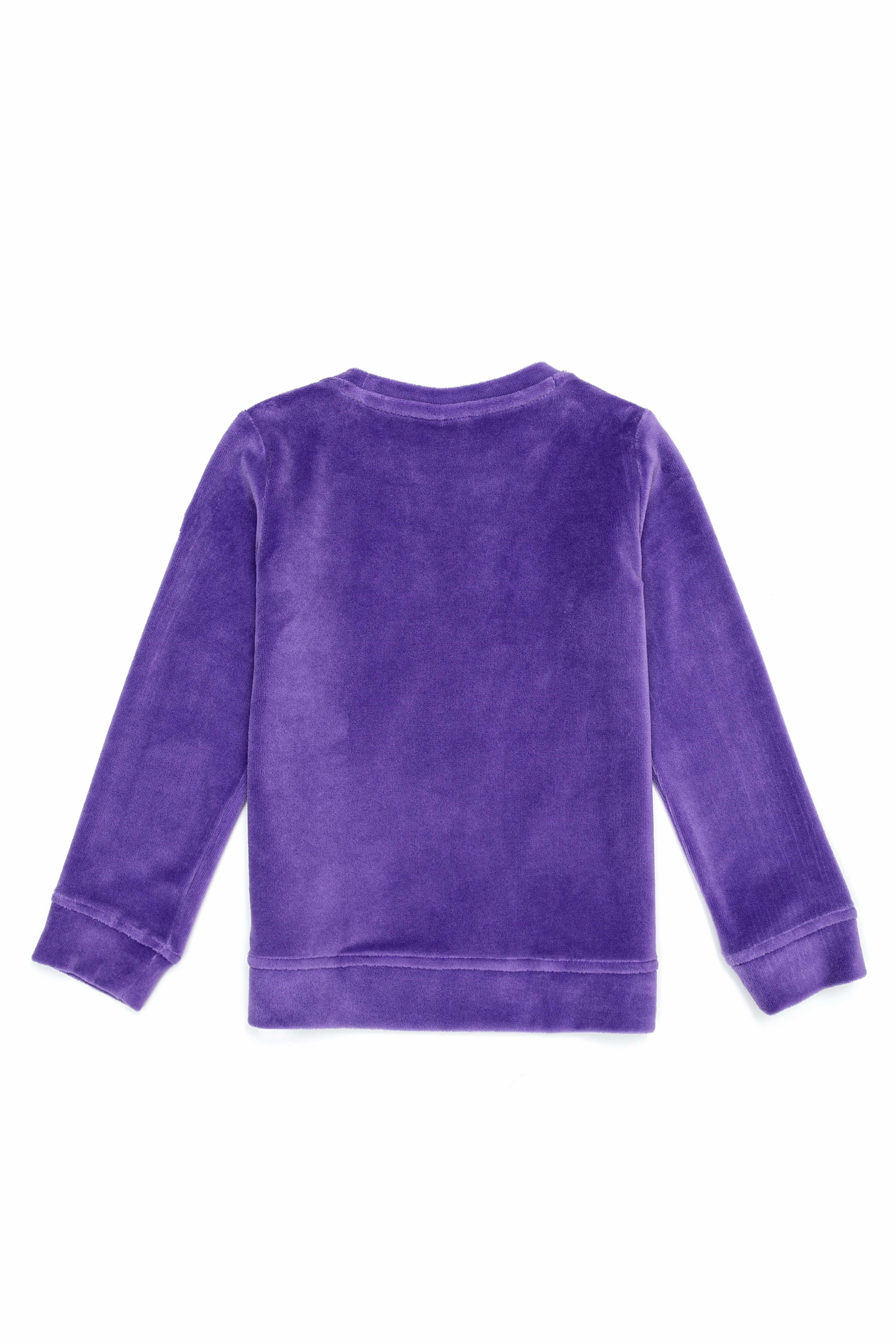 Çocuk Violet Bisiklet Yaka Sweatshirt - Image 2