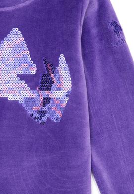 Çocuk Violet Bisiklet Yaka Sweatshirt - 50240637024