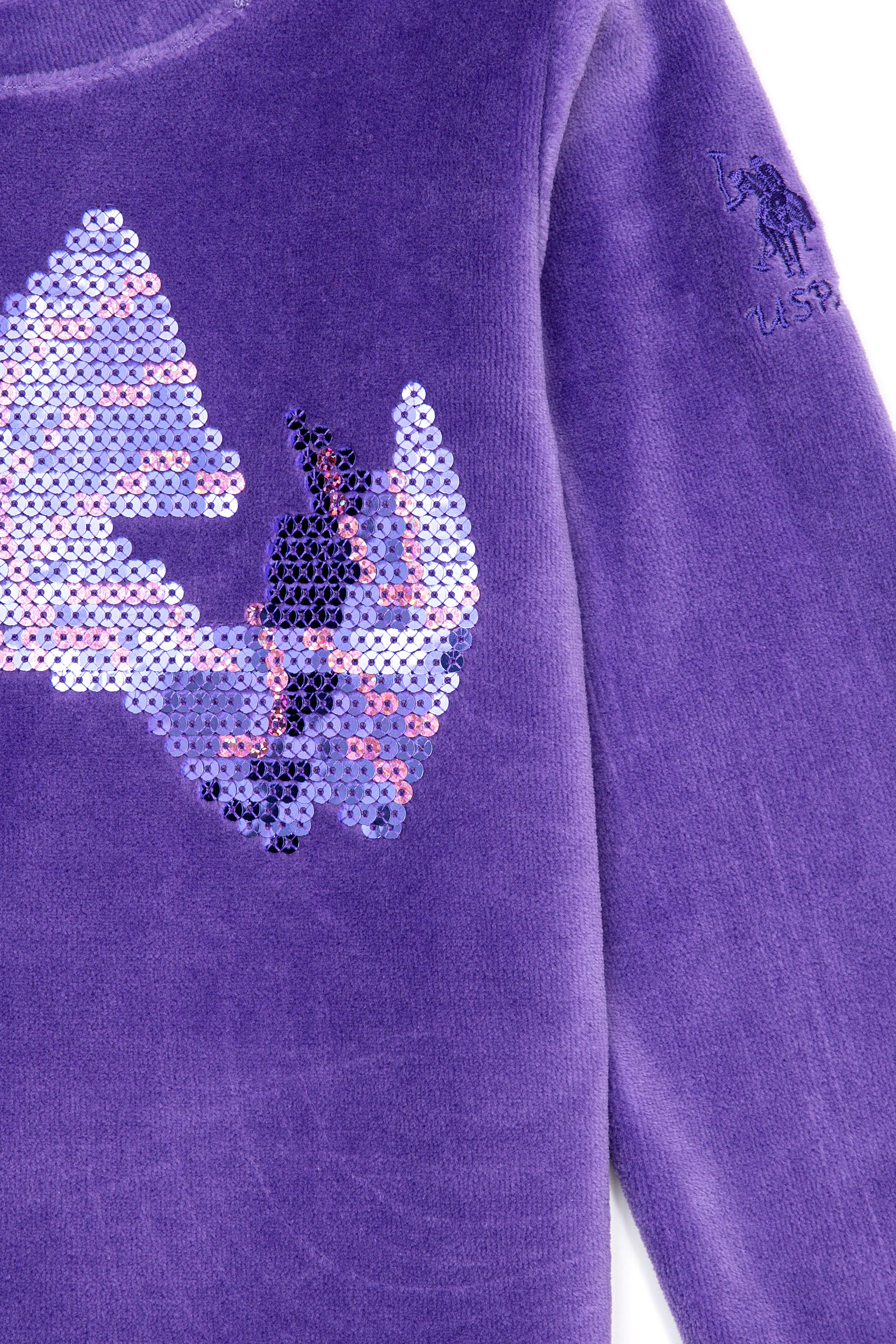 Çocuk Violet Bisiklet Yaka Sweatshirt