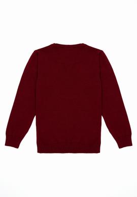 Erkek Çocuk Bordo Bisiklet Yaka Triko Kazak - 50237149016