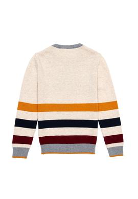 Erkek Çocuk Gri Melanj Triko Kazak - 50237698003