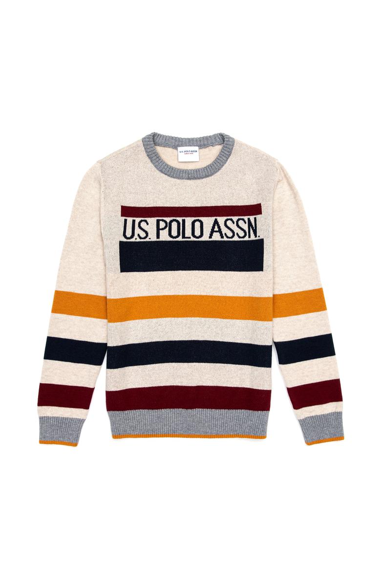 Erkek Çocuk Gri Melanj Triko Kazak