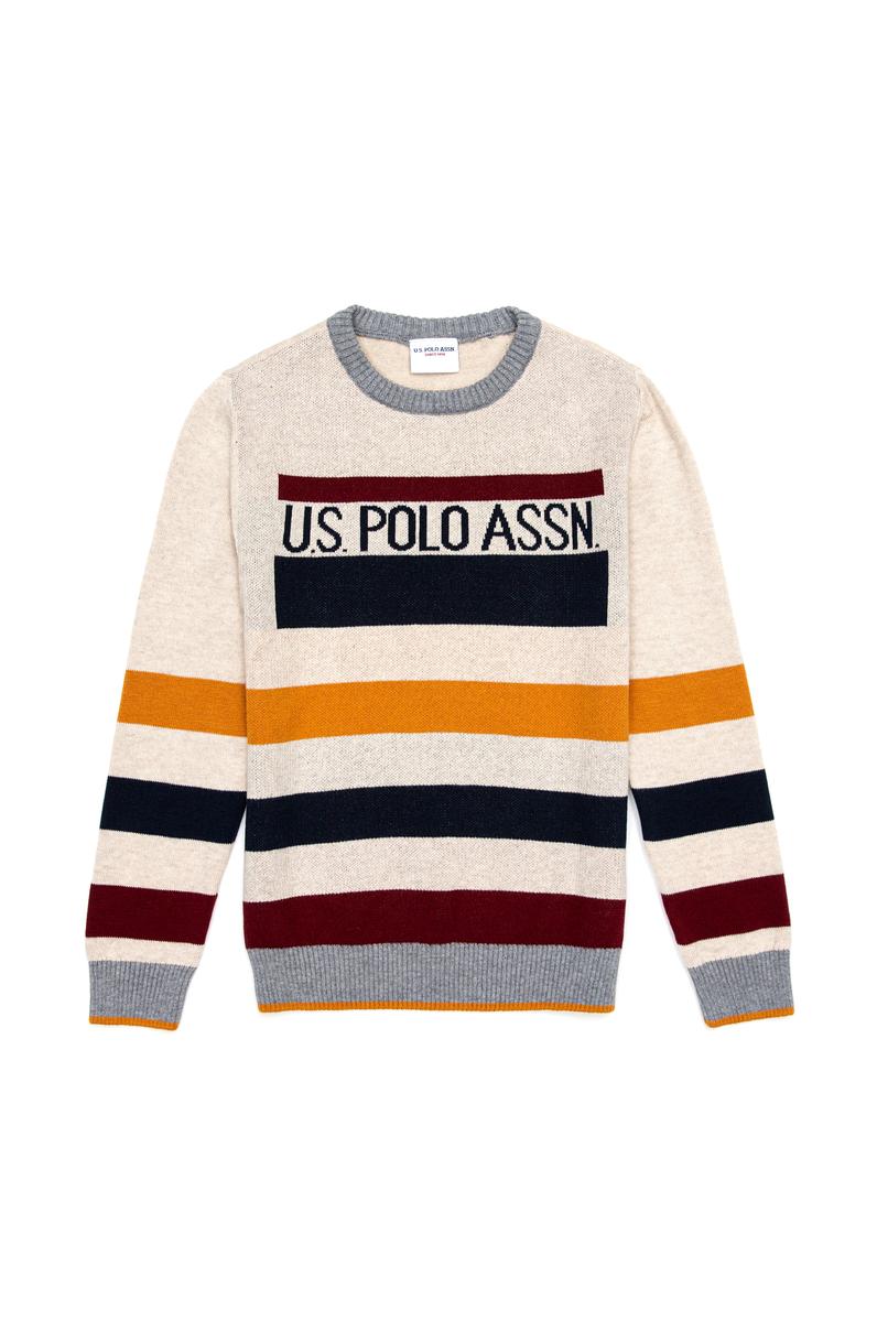 Erkek Çocuk Gri Melanj Triko Kazak