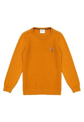 Erkek Çocuk Safran Bisiklet Yaka Triko Kazak - 50237149044