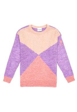 Kız Çocuk Somon Bisiklet Yaka Kazak - 50237347033