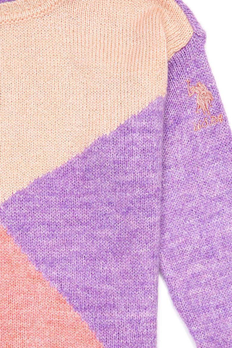 Kız Çocuk Somon Bisiklet Yaka Kazak - 50237347033