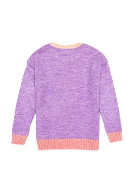 Kız Çocuk Somon Bisiklet Yaka Kazak - 50237347033