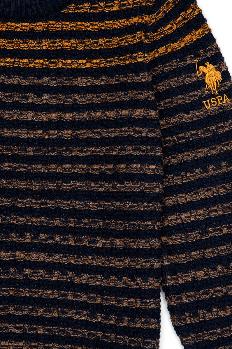 Erkek Çocuk Safran Bisiklet Yaka Triko Kazak