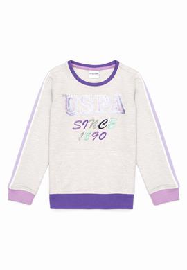 Kız Çocuk Bej Melanj Sweatshirt - 50240620007