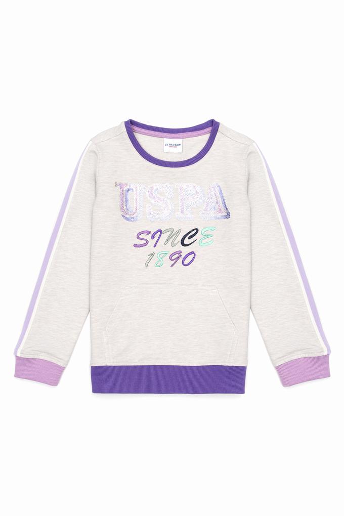 Kız Çocuk Bej Melanj Sweatshirt