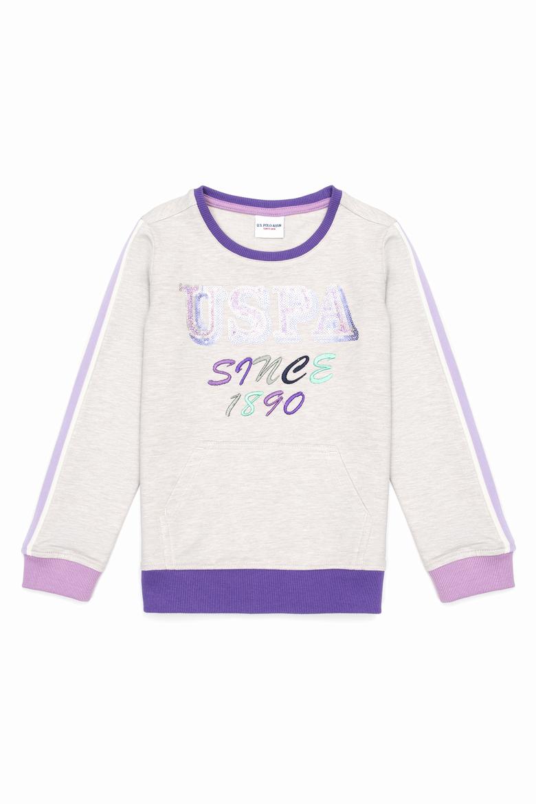 Kız Çocuk Bej Melanj Sweatshirt