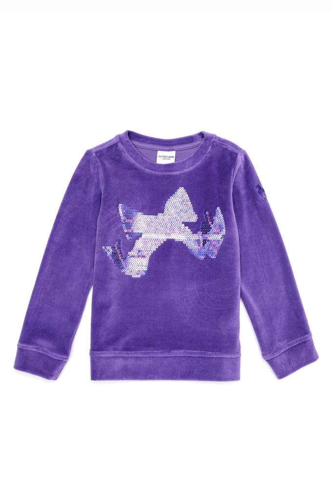 Çocuk Violet Bisiklet Yaka Sweatshirt