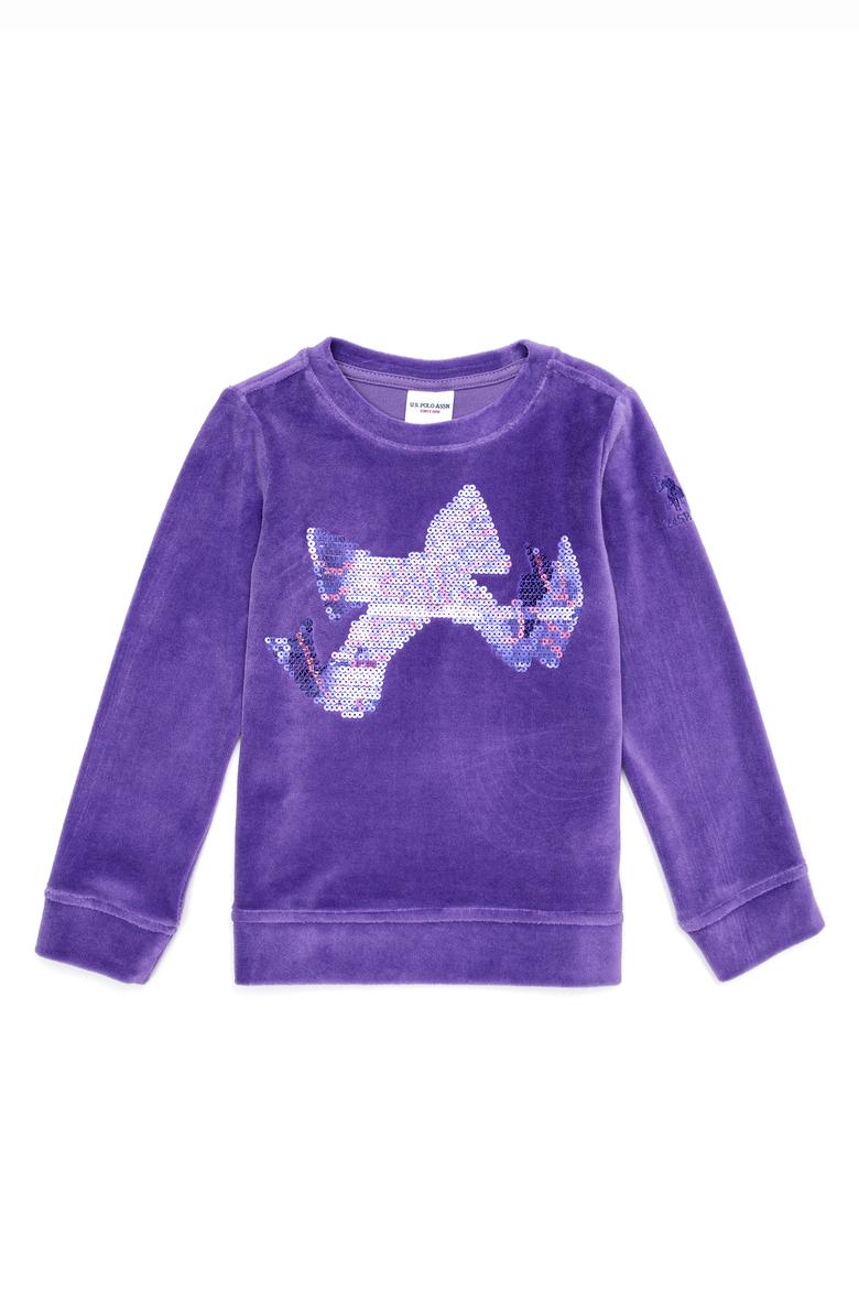 Çocuk Violet Bisiklet Yaka Sweatshirt