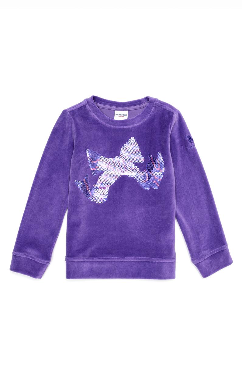 Çocuk Violet Bisiklet Yaka Sweatshirt