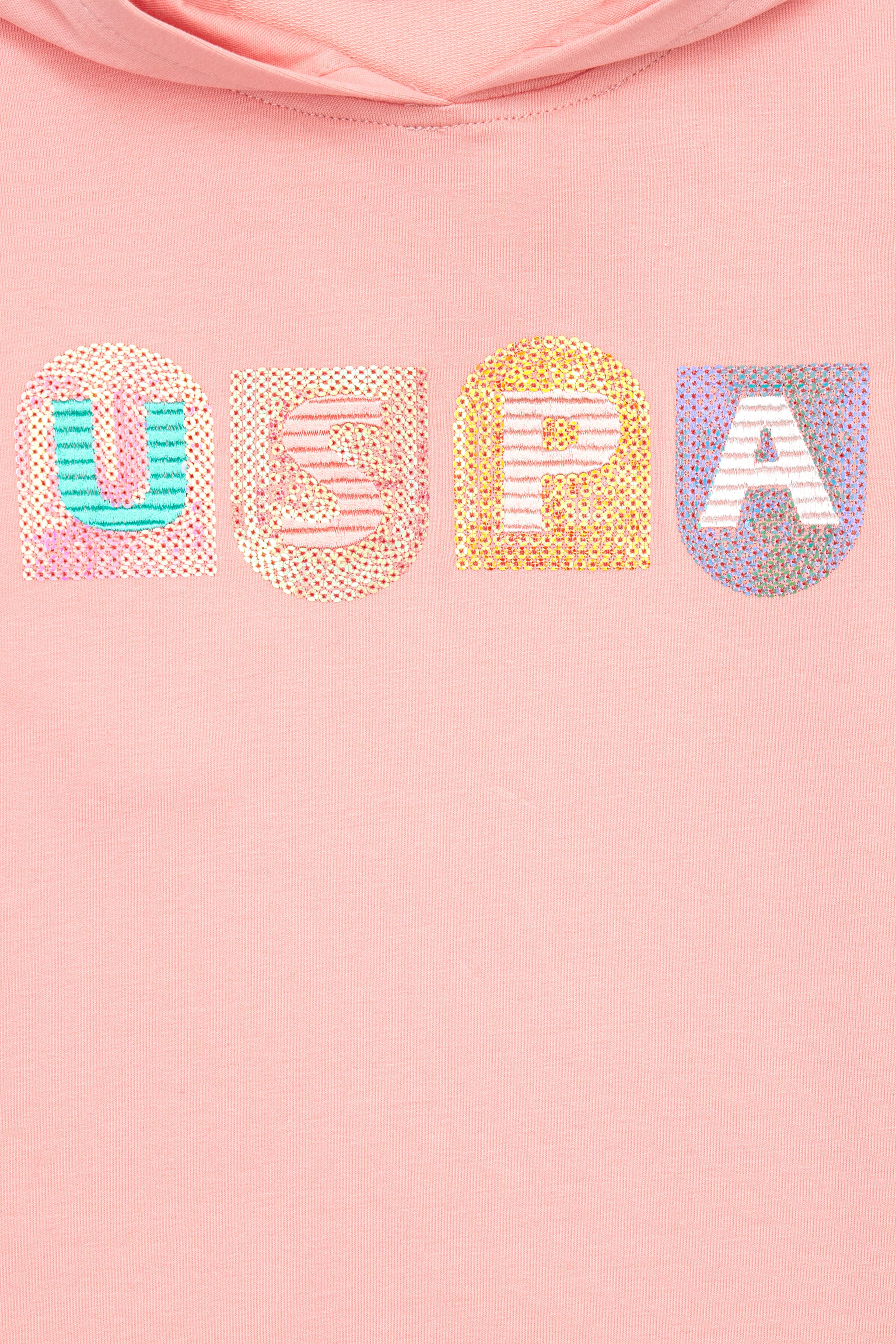 Kız Çocuk Pembe Kapüşonlu Sweatshirt