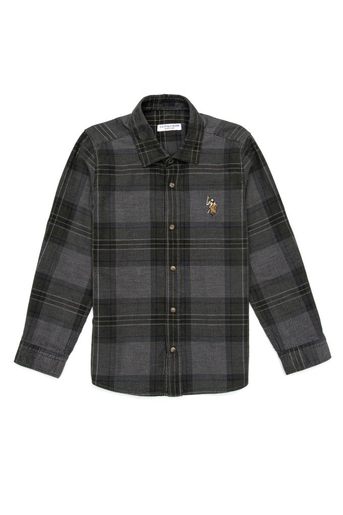 Erkek Çocuk Haki Uzun Kollu Gömlek