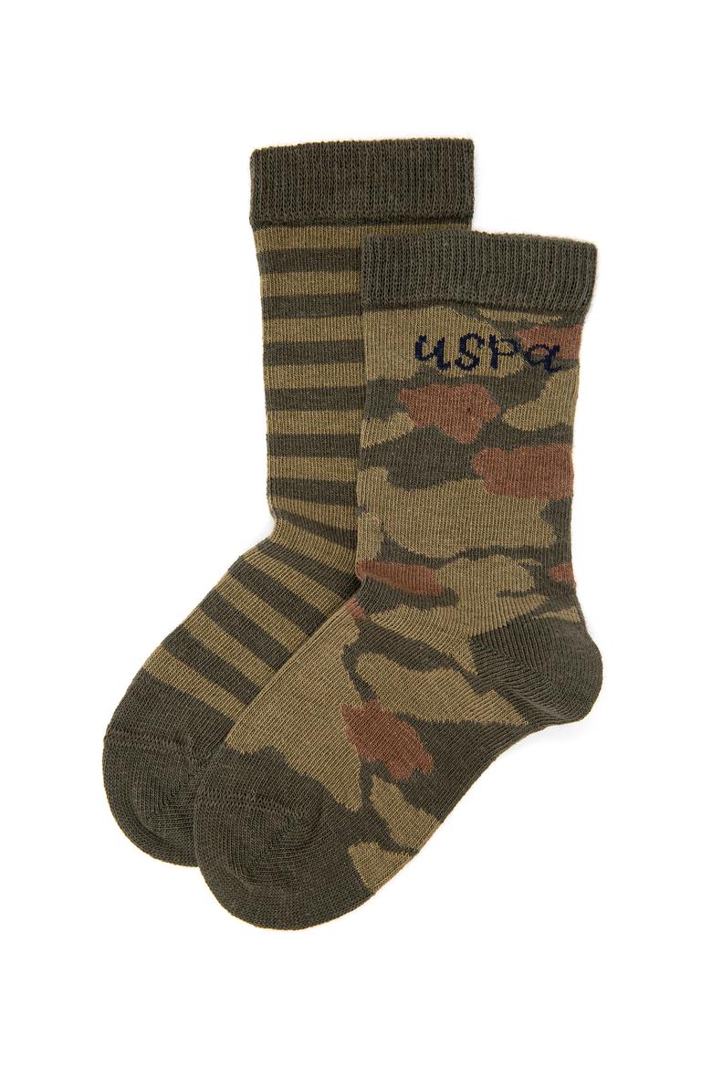 Erkek Çocuk Haki Çorap