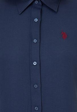 Kadın Lacivert Gömlek Uzunkol Basic - 50249850028