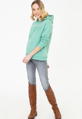 Kadın Mint Yeşili Sweatshirt Basic - 50249241048