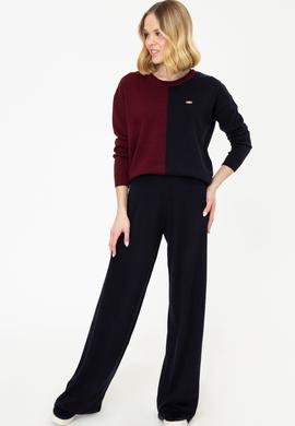 Kadın Lacivert Triko Pantolon - 50252876005