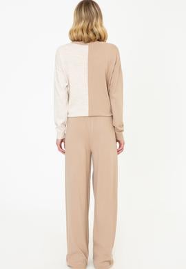 Kadın Kahverengi Triko Pantolon - 50252876012