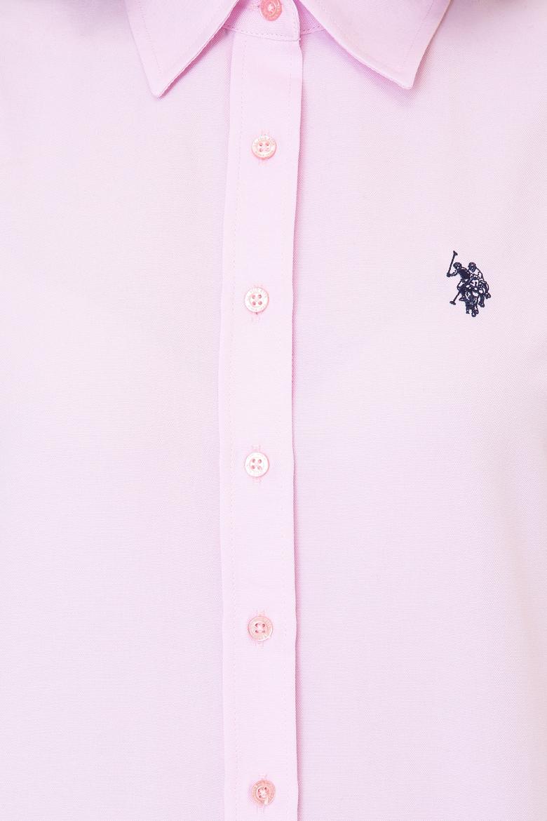 Kadın Pembe Uzun Kollu Basic Gömlek - 50253658103