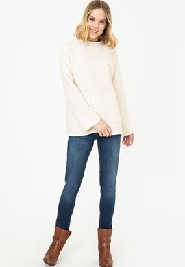 Kadın Krem Sweatshirt - 50240784005