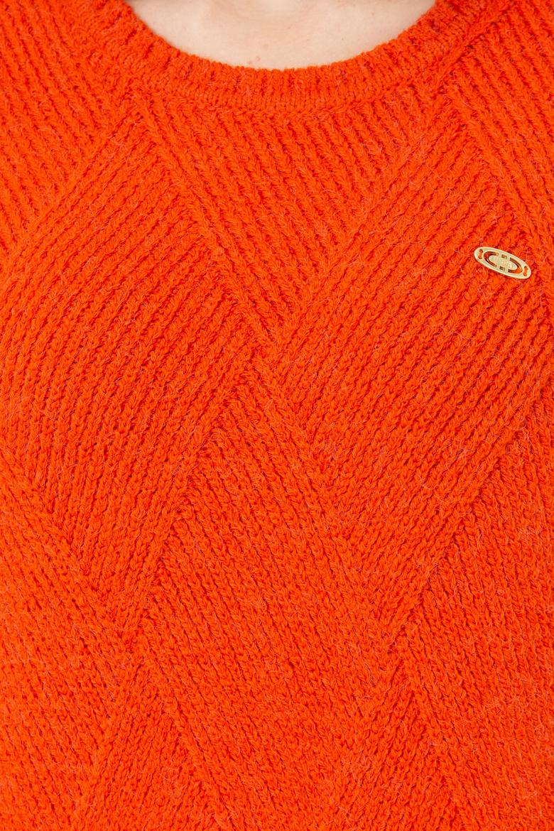 Kadın Turuncu Triko Kazak - 50237642010