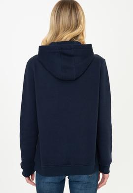 Kadın Lacivert Kapüşonlu Sweatshirt - 50240767024