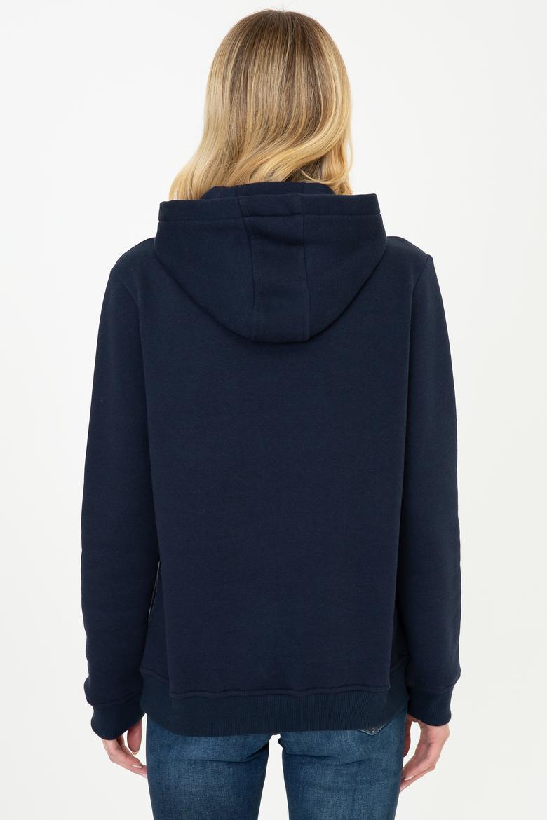 Kadın Lacivert Kapüşonlu Sweatshirt - 50240767024