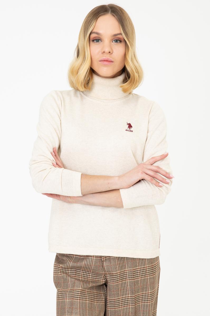 Kadın Krem Melanj Kazak