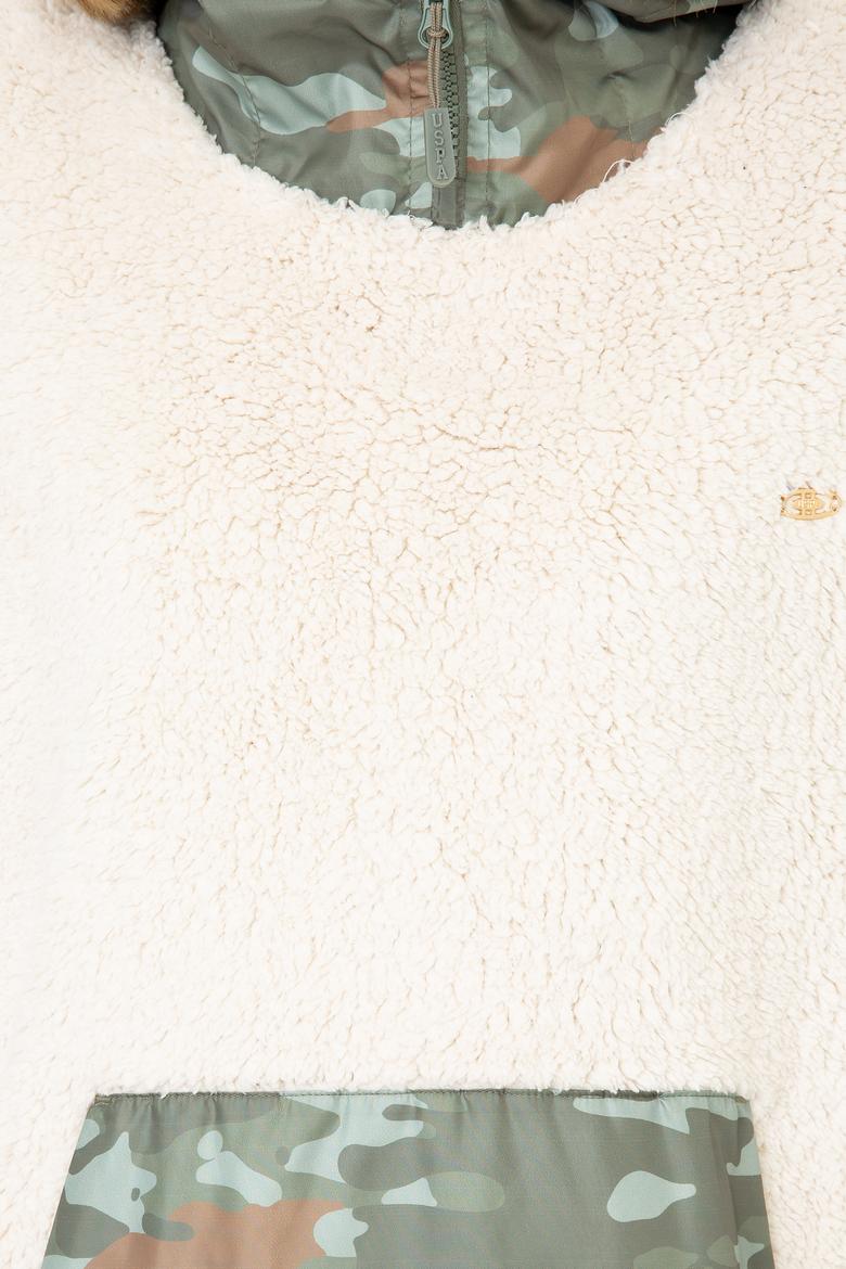 Kadın Krem Kapüşonlu Sweatshirt - 50240756014