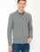Erkek Gri Melanj V - Yaka Triko Kazak Basic