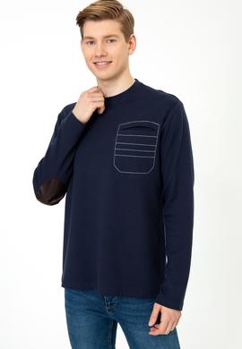 Erkek Lacivert Bisiklet Yaka Sweatshirt - 50240800031