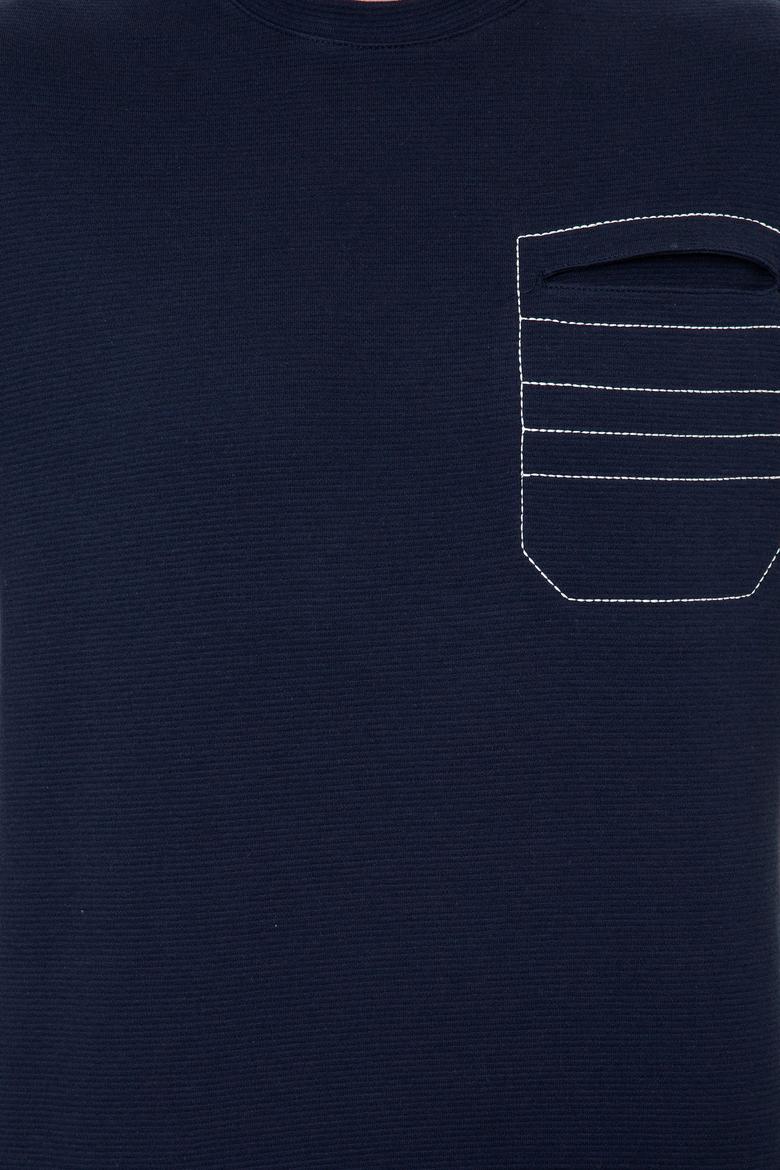 Erkek Lacivert Bisiklet Yaka Sweatshirt - 50240800031