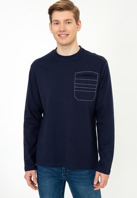 Erkek Lacivert Bisiklet Yaka Sweatshirt - 50240800031