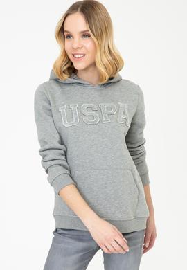 Kadın Gri Melanj Basic Sweatshirt - 50249241036