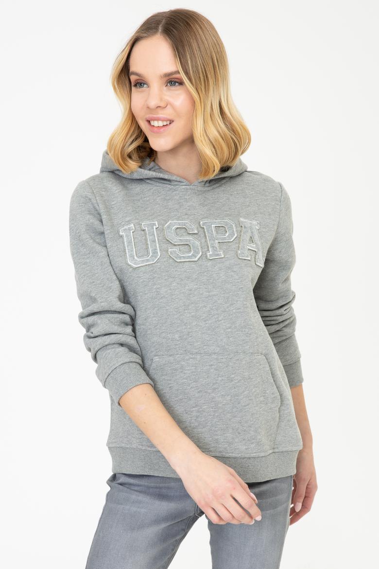 Kadın Gri Melanj Basic Sweatshirt - 50249241036