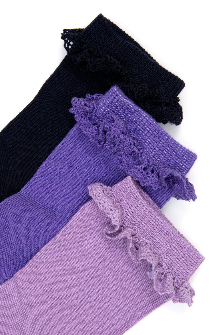 3'lü Paket Kız Çocuk Soket Çorap - 50241073014