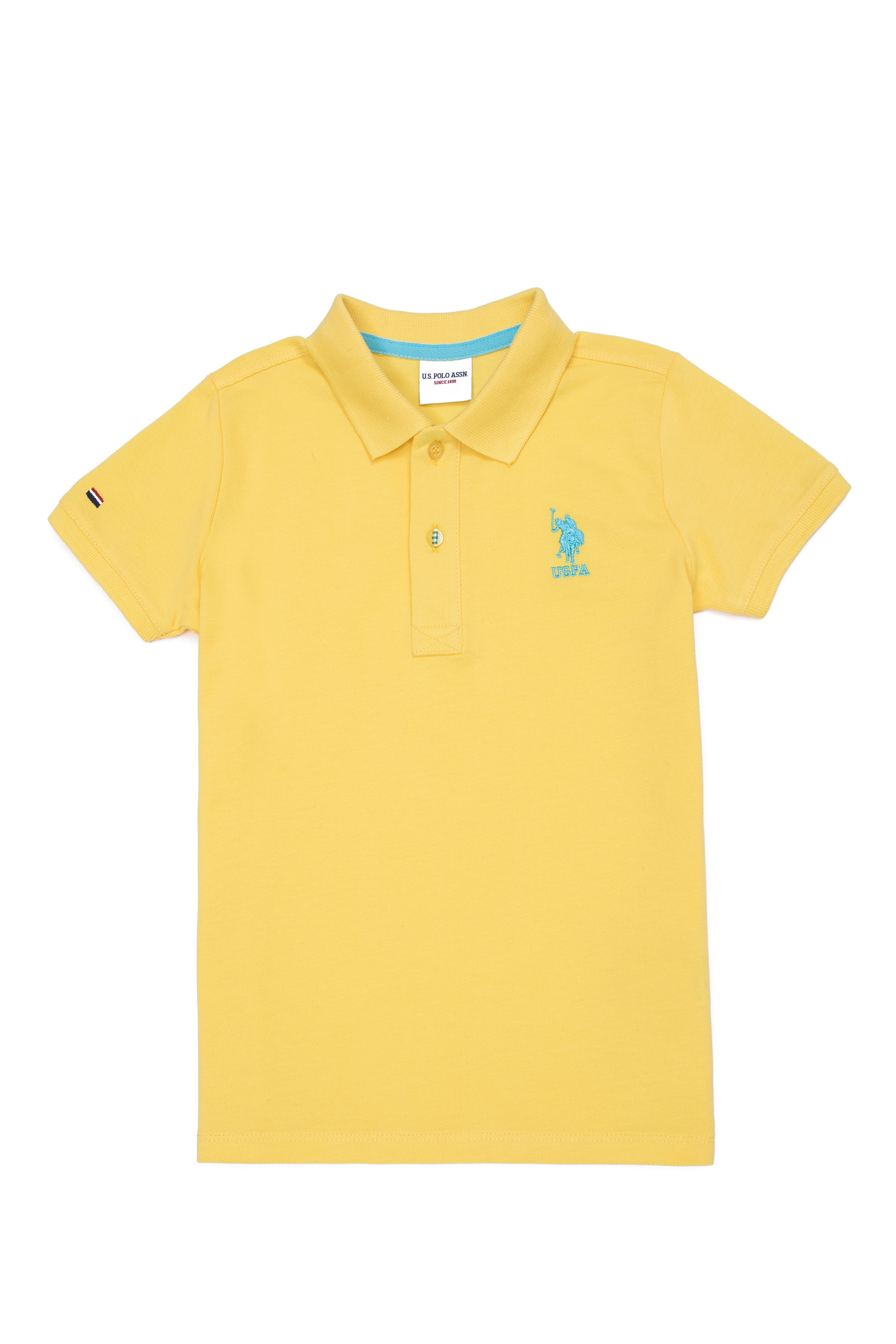 Erkek Çocuk Açık Sarı Basic Polo Yaka Tişört - Image 1