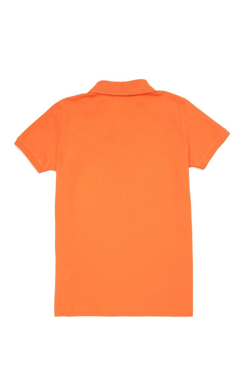 Erkek Çocuk Turuncu Basic Polo Yaka Tişört