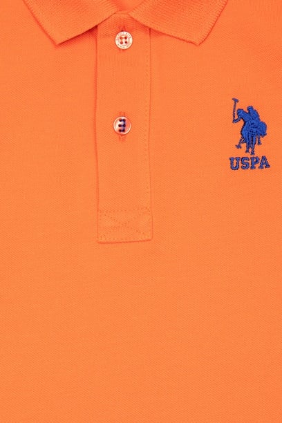 Erkek Çocuk Turuncu Basic Polo Yaka Tişört