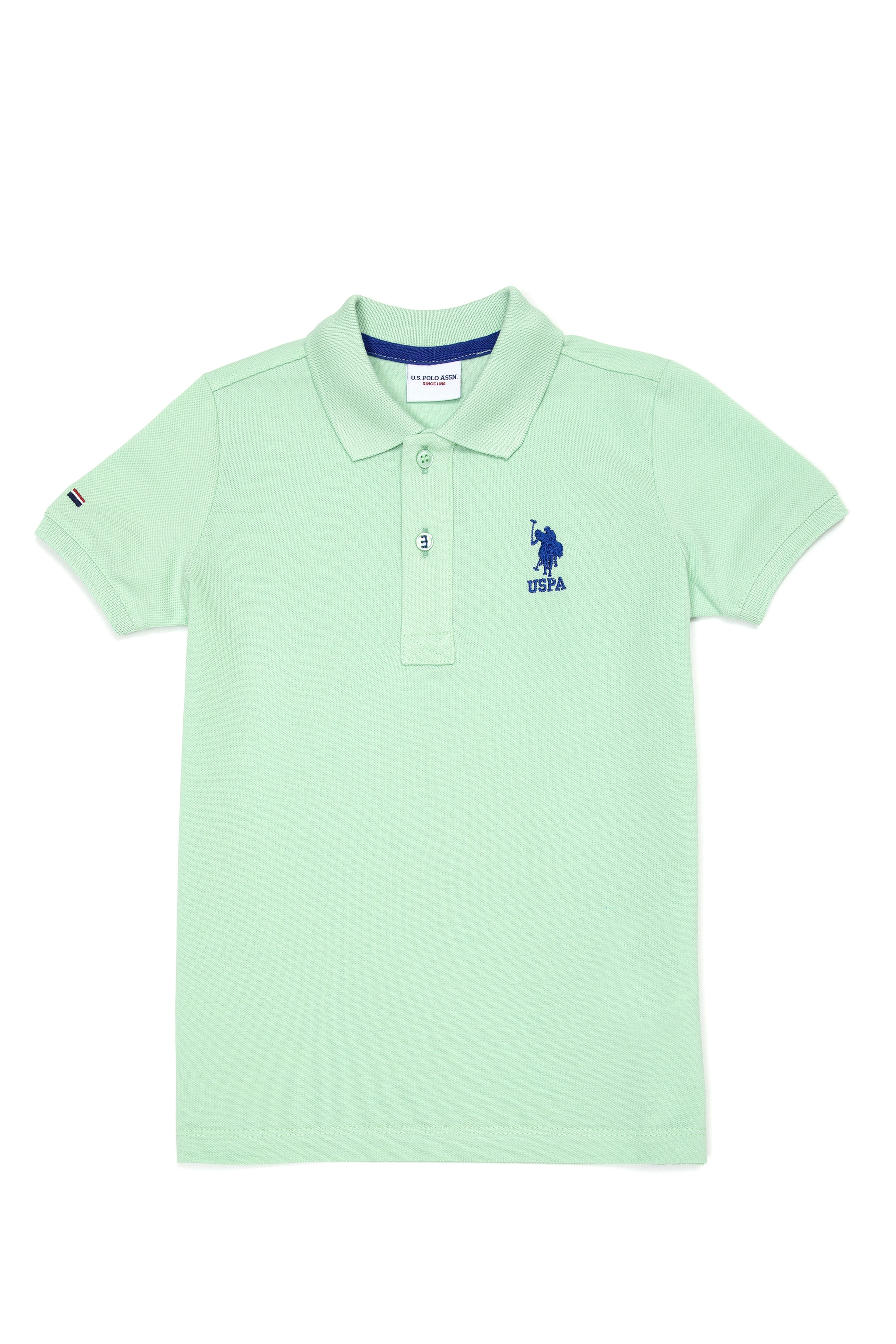 Erkek Çocuk Mint Yeşili Basic Polo Yaka Tişört - Image 1